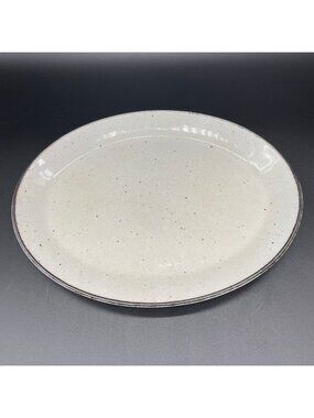Vintage Serving Platter Johnson Brothers Oval Ironstone Speckled Made In England